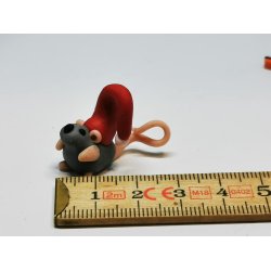 Mus med nissehue (hndlavet)