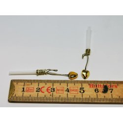 Lyseholder til juletr med guldhjerter (hndlavet)