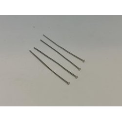 4 stk perlestave med flad hoved (nye)