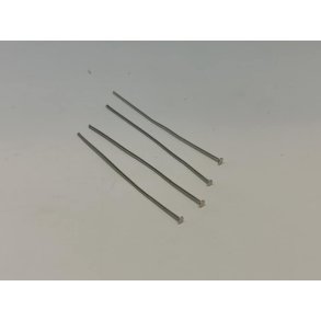 4 stk perlestave med flad hoved (nye)