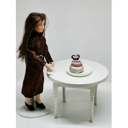 Kage med Minnie Mouse re (hndlavet)