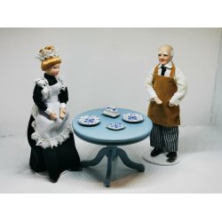 Bl musselmalet Smrskl med lg (ny)