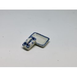 Bl musselmalet Smrskl med lg (ny)