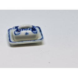 Bl musselmalet Smrskl med lg (ny)