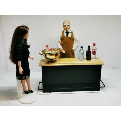 Bombay Gin plastik til dukkehus scala 1:12 (ny) 3 cm (mere lysebl end p billedet)