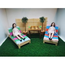 Havebord i trip trap tr (hndlavet)