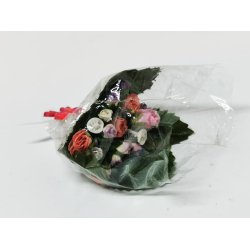 Buket med indpakning (hndlavet)