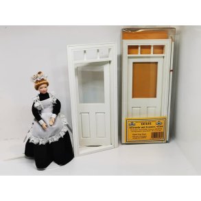 Hoveddr til dukkehus scala 1:12 (ny)