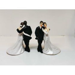 Brudepar i resin til dukkehus scala 1:16 (nye)