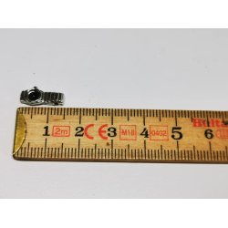 Armbnds ur i metal. Slv med sort urskive (ny)