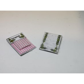 Pakke med stribet sengetj (hndlavet)