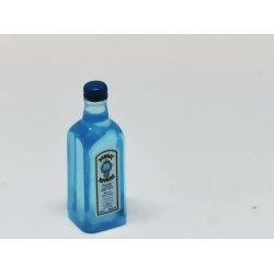 Bombay Gin plastik til dukkehus scala 1:12 (ny) 3 cm (mere lysebl end p billedet)
