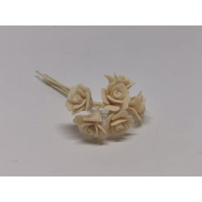 6 rhvide roser (brugte)