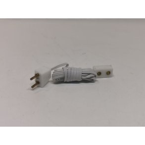 Forlnger ledning med han og hun stik til dukkehus scala 1:12 / 12 volt (ny)