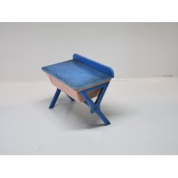 Puslebord/badekar i plastik (gammel+defekt)