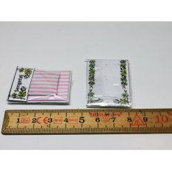 Pakke med stribet sengetj (hndlavet)