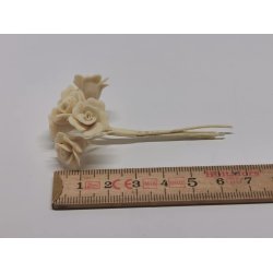 6 rhvide roser (brugte)