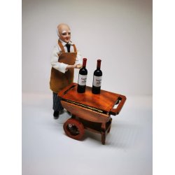 Rdvinsflaske i plastik til dukkehus scala 1:12 (ny)