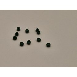 10 stk mrkegrnne perler (nye)