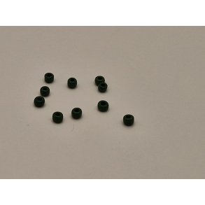 10 stk mrkegrnne perler (nye)