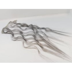 Tyndt fint paryk hr i plastik. Gr (nyt)