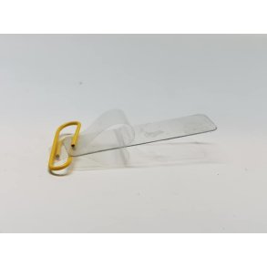 10 stk Meget tynd plastik strimmel, dobbelt klbende. (nyt)