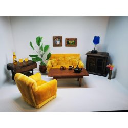 Retro lampe til dukkehus scala 1:12 (brugt)