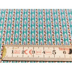 Tapet stribet med blomster (nyt)