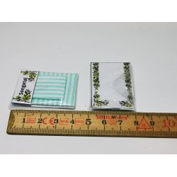 Pakke med stribet sengetj (hndlavet)