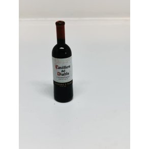 Rdvinsflaske i plastik til dukkehus scala 1:12 (ny)