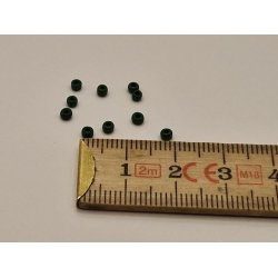 10 stk mrkegrnne perler (nye)