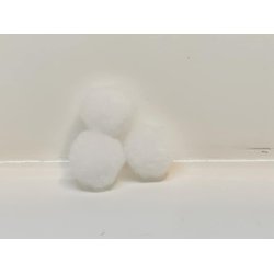 3 stk Pompon / snebold (ny)