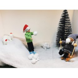 3 stk Pompon / snebold (ny)