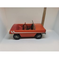 Lundby bil i tr og plastik fra 1970erne (brugt)