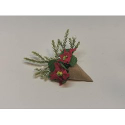 Julestjerne buket (hndlavet)