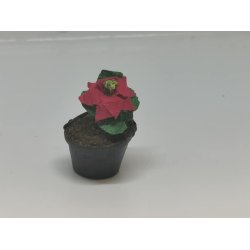 Julestjerne i potte (hndlavet)