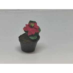 Julestjerne i potte (hndlavet)