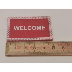 Drmtte i rd til dukkehus eller nissehus (ny)