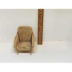 Lnestol i velour look (gammel)