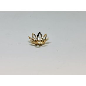 3 stk Perleskl i guld (ny)