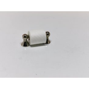 Toilet rulle holder i metal (slv/crom) inkl toilet papir (ny)