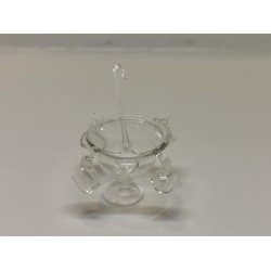 Bowle med glas og se i rigtig glas (brugt/som nyt)