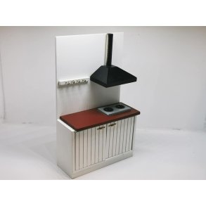 Kkken modul med komfur og emhtte til dukkehus scala 1:12 (brugt)