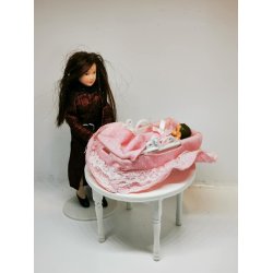 Moseskurv i plastik med betrk (brugt)