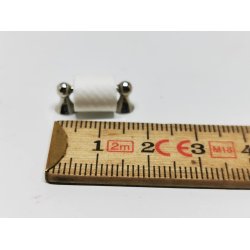 Toilet rulle holder i metal (slv/crom) inkl toilet papir (ny)