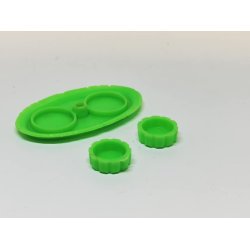 Fad med 2 skle i plastik (brugt)