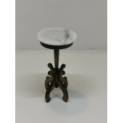 Sidebord i tr med marmor plade (brugt/som nyt)