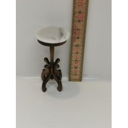 Sidebord i tr med marmor plade (brugt/som nyt)