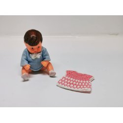 Barne kjole lyserd (nr 2) (hndlavet)