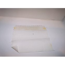 Stof med blondekant (brugt)